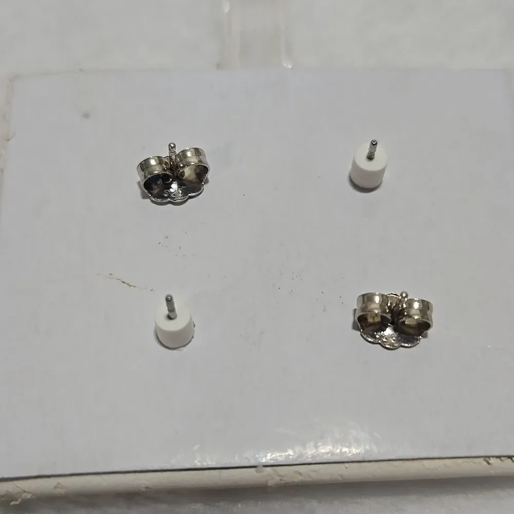 Platinum Plated Sterling Silver Earrings